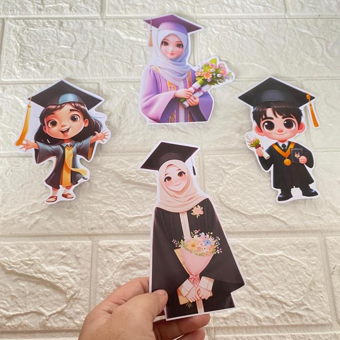 Gambar Topper Wisuda / Topper Buket Wisuda Graduation - hijab hitam dari Aprillashop.co undefined Tokopedia