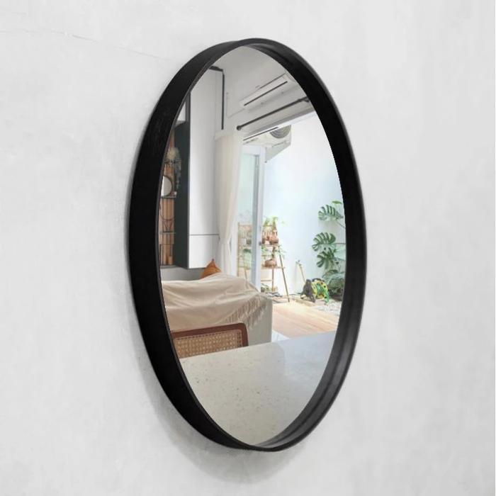 Gambar Cermin bulat Ukuran 40cm / cermin dinding / cermin aesthetic - Hitam dari RA_INDO GROSIR undefined Tokopedia
