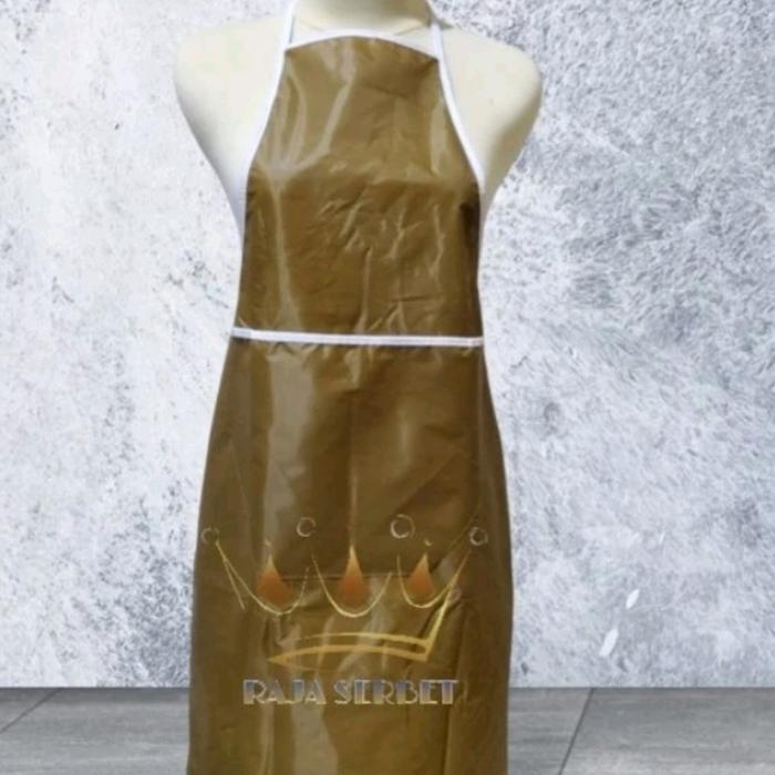 Gambar celemek parasut / apron - Cokelat dari RAJA_SERBET undefined Tokopedia