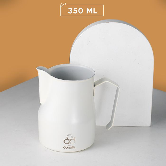 Gambar Milk Jug Motta Style 350ml Teflon Jug Susu Coffee Latte Art Barista - Putih dari Conalli undefined Tokopedia