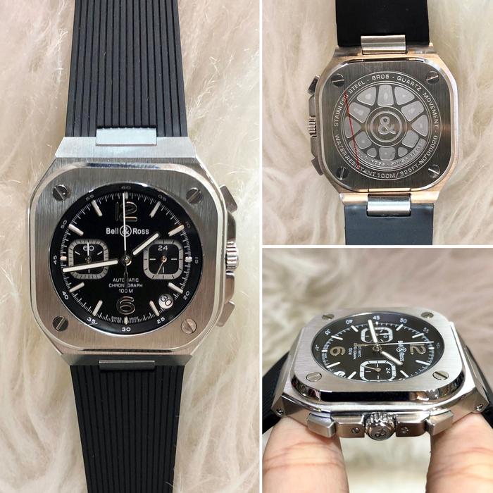 Gambar Jam tangan Automatic Bell & Ross BR 05 Rubber Stainless steel - Quartz rb black dari SuperJam01 undefined Tokopedia