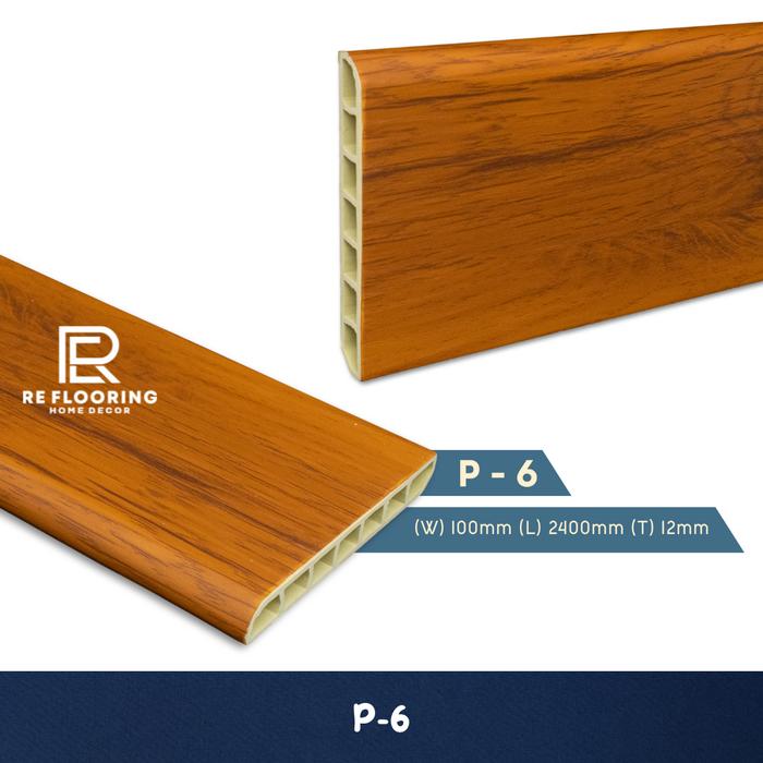 Gambar Plint 10 Cm WPC - List Flooring / Skirting Lantai Vinyl SPC - P-6 dari RE Flooring undefined Tokopedia