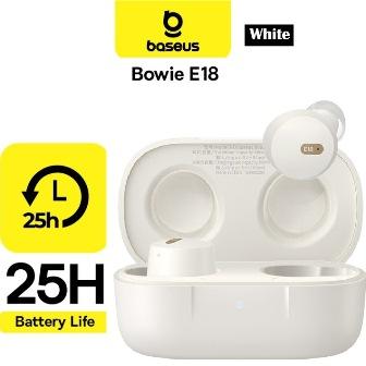 Gambar TWS Baseus Bowie E Series Earphone Bluetooth 5.3 Mini Earbuds Ultra - E18 White dari Ide Komputer Malang undefined Tokopedia