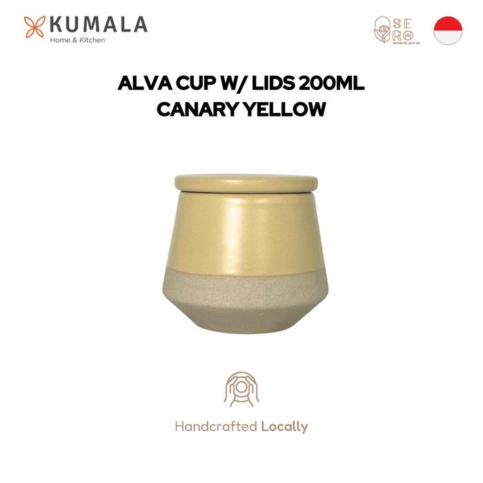 Gambar SERO Alva with Lids Forest Green 200ml - Gelas Keramik - Yellow W/L 20CL dari Kumala Home & Kitchen undefined Tokopedia