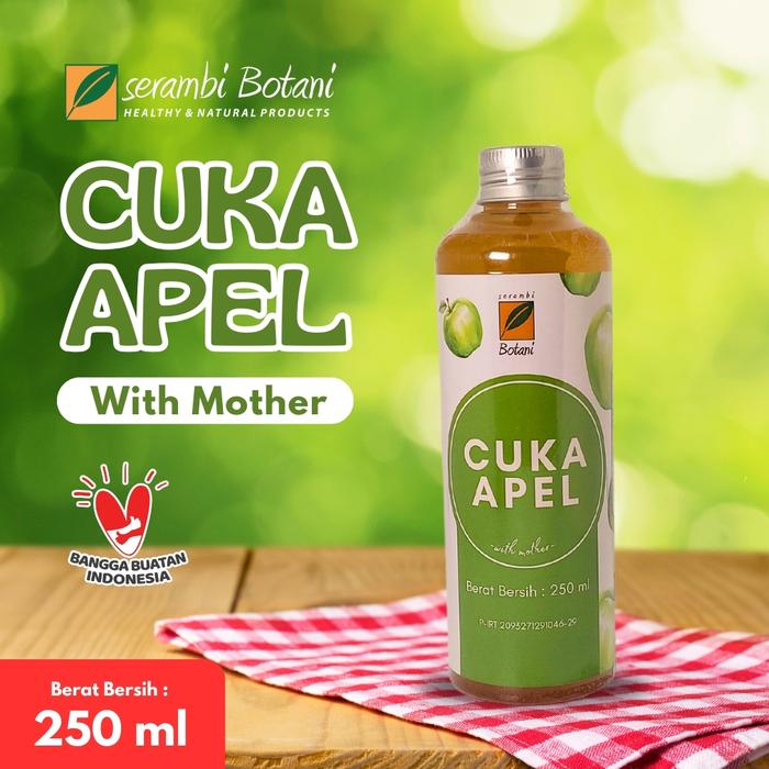 Gambar Cuka Apel Organik With The Mother Serambi Botani - Diet Detoks dan Kolesterol Asam Urat - 250 ml dari Serambi Botani_NEW undefined Tokopedia