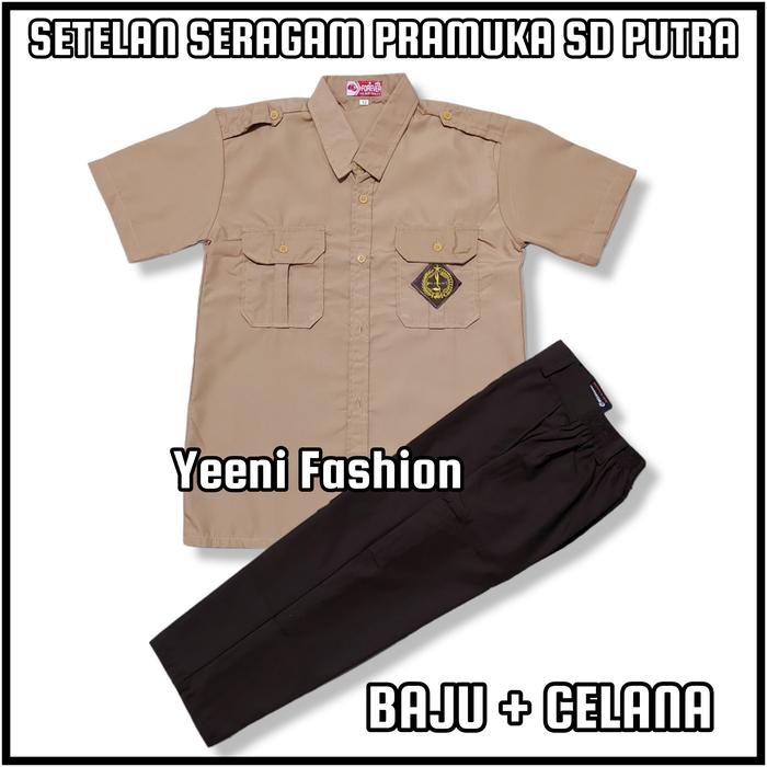 Gambar Setelan Seragam Sekolah Pramuka Penggalang SD Putra Baju Pramuka SD Lengan Pendek Celana Pramuka Panjang - Baju + Celana, 6 TAHUN dari Yeeni Fashion Shop undefined Tokopedia