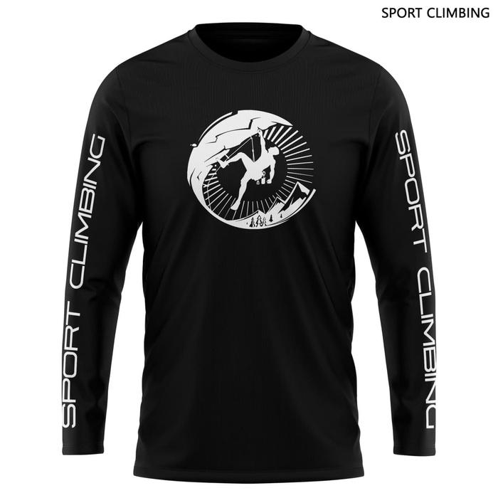 Gambar kaos baju panjat tebing outdoor sport climbing bahan katun halus lembut dan nyaman - Hitam, XXL dari Gudangkaos 3D4D undefined Tokopedia