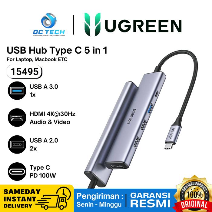 Jual USB HUB Type C To USB 5Gpbs HDMI 4K 30Hz PD100W
