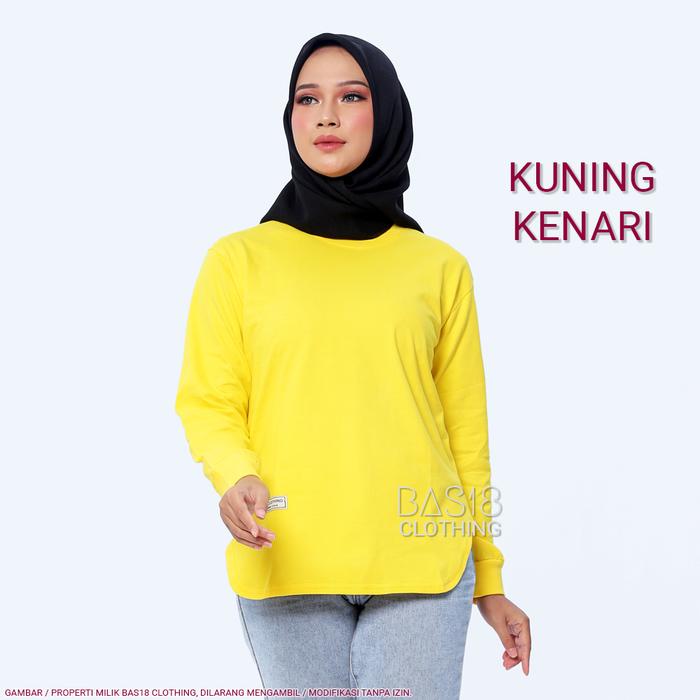 Gambar Kaos Wanita Oval Viral Jumbo Basic Polos Combed 20s Model Body Oval BAS18 Clothing - Kuning, 3XL dari BAS18 CLOTHING undefined Tokopedia