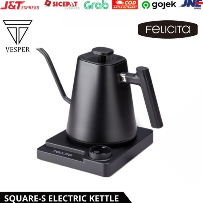 Jual felicita square electric gooseneck kettle / teko kopi pemanas air