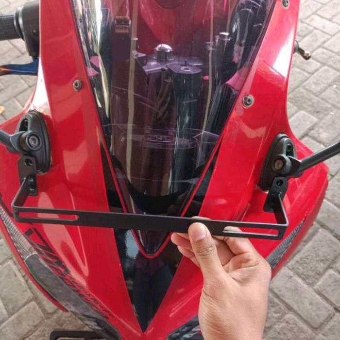 Gambar Dudukan Plat Besi Nomor Depan CBR150 CBR R 150 CBR150R Facelift New K45G Aksesoris Motor Accessories Steel dari Toko Sumber Rezeki undefined Tokopedia