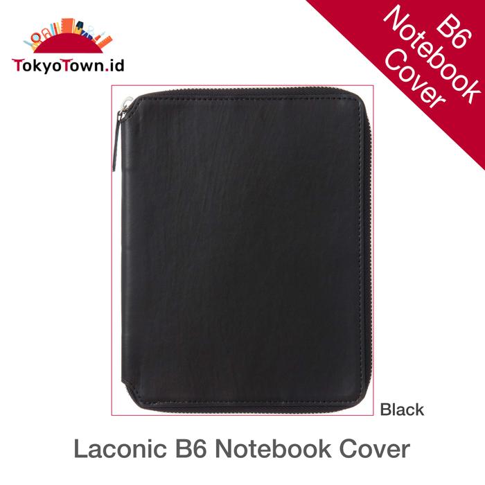 Gambar Laconic  Notebook Cover B6 Round Zipper - Black dari Tokyo Town undefined Tokopedia