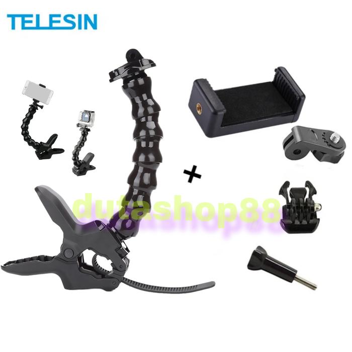 Gambar TELESIN flexible jaws flex magic joint clamp mount for Action cam dan smartphone hp - FOR SMARTPHONE dari Dutashop88 undefined Tokopedia
