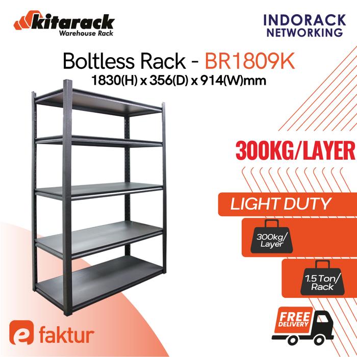 Jual KITARACK Boltless Rack 300KG / Layer Rak Gudang 5 Susun Layer ...