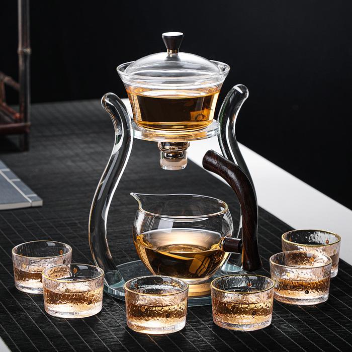 Gambar Semi-automatic glass tea set lazy tea set lazy tea maker office glass integrated tea maker dari CV ITOH undefined Tokopedia