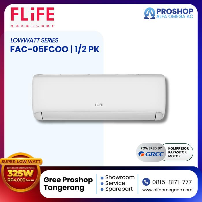 Gambar AC FLIFE SPLIT 1/2 PK LOWWATT | AC SPLIT 0.5 PK FLIFE LOW WATT dari GREE PROSHOP TANGERANG undefined Tokopedia