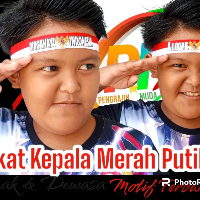 Gambar ikat kepala merah putih / aksesoris Hut RI - Dirgahayu dari PENGRAJIN MUDA25 undefined Tokopedia