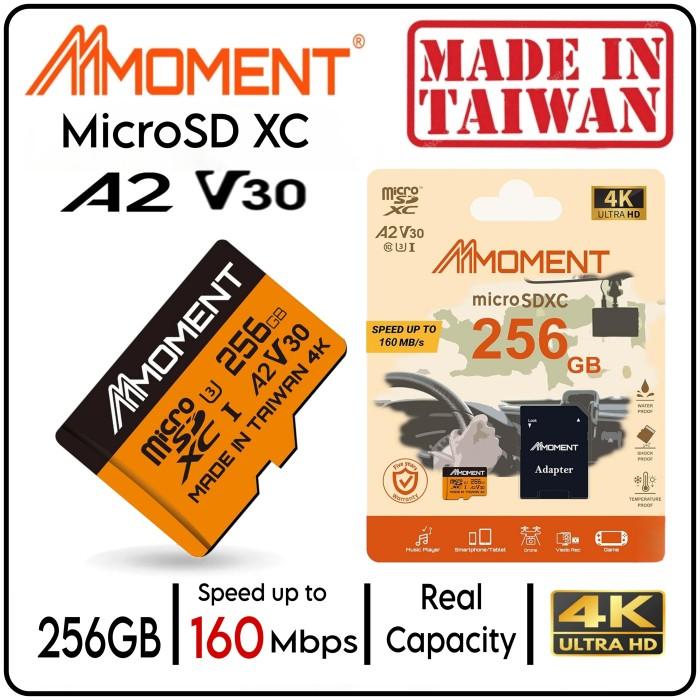 Gambar MicroSD XC 256GB U3 V30 A2 4K MOMENT Taiwan Micro SD dari GRACE SHOP27 undefined Tokopedia