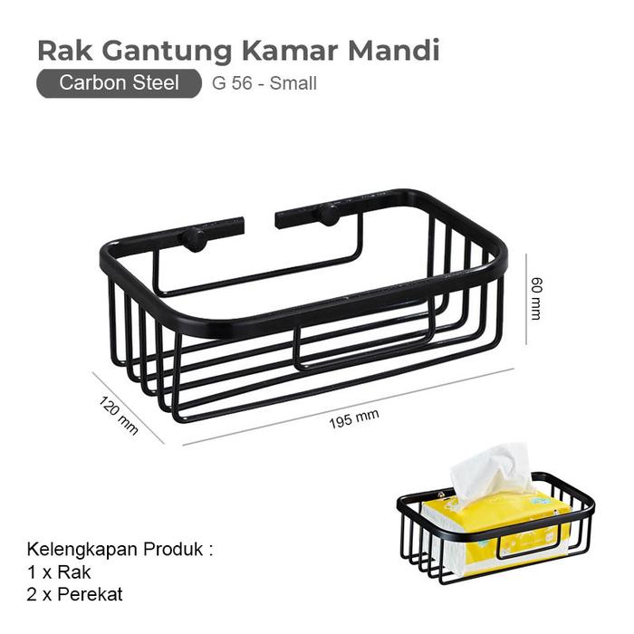 Gambar Rak Sabun Kamar Mandi Dinding Tempel Serbaguna Rak Gantung Shampoo Bathroom Organizer Rack - G 56 Small dari Dapur Story undefined Tokopedia