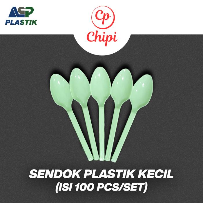Gambar Sendok Plastik kecil Warna 1 Pack (isi 100pcs) - Hijau dari ACP Plastik undefined Tokopedia