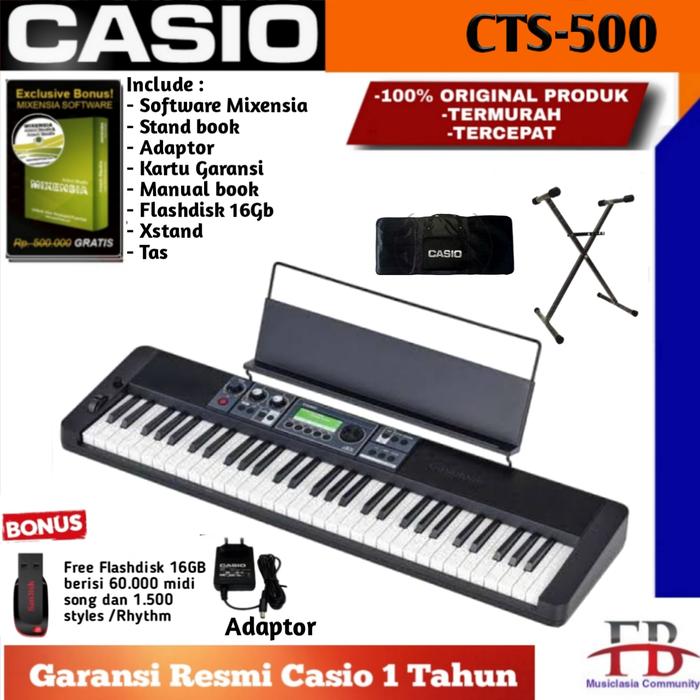 Gambar Keyboard Casio CTS500 / CTS 500 / CT S500 / CTS-500 / CT-S500 - xstand tas dari favebox undefined Tokopedia