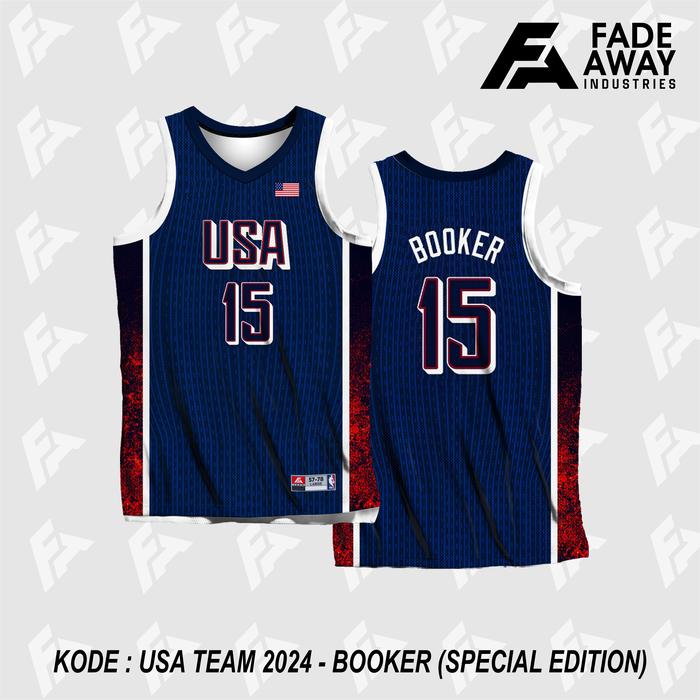 JERSEY BASKET TEAM USA 2024 BOOKER #15, L