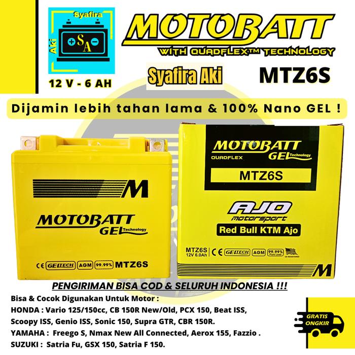 Jual AKI MOTOR CB150R, CBR 150 R, CB150 X, SONIC, GTR 150 MOTOBATT