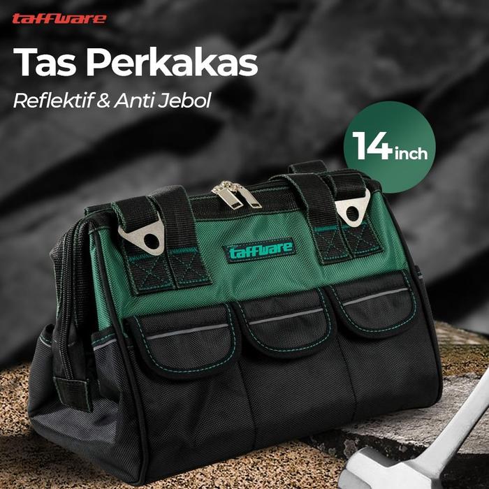 Gambar Tool Box Storage Tool Bag Wateroof Wear Resistant Tas Perkakas - 14 inch hijau dari G L O B A L - O T O M O T I F undefined Tokopedia