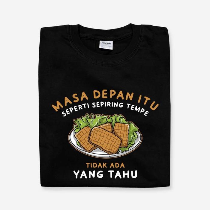 Gambar Aloomni T-shirt Tahu Masa Depan - Hitam, XL dari Aloomni ID undefined Tokopedia