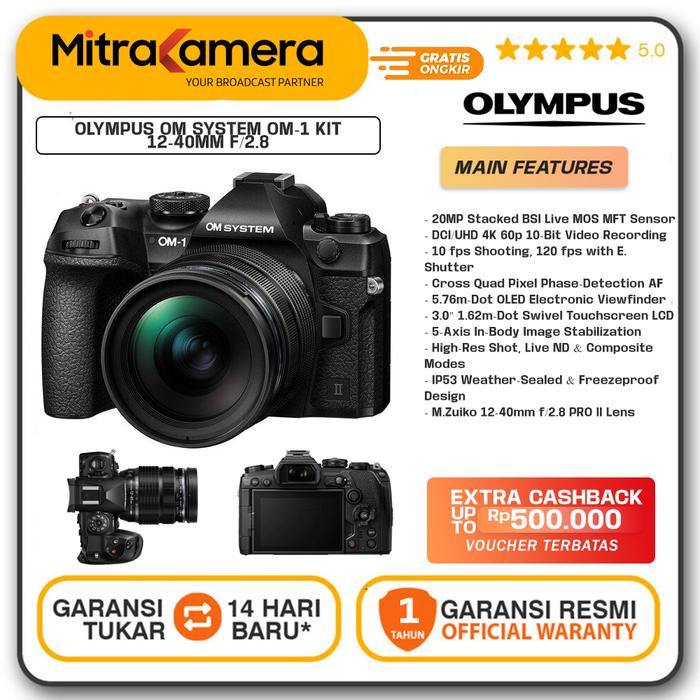 Promo OLYMPUS OM SYSTEM OM-1 Kit 12-40mm PRO II Lens Cicil