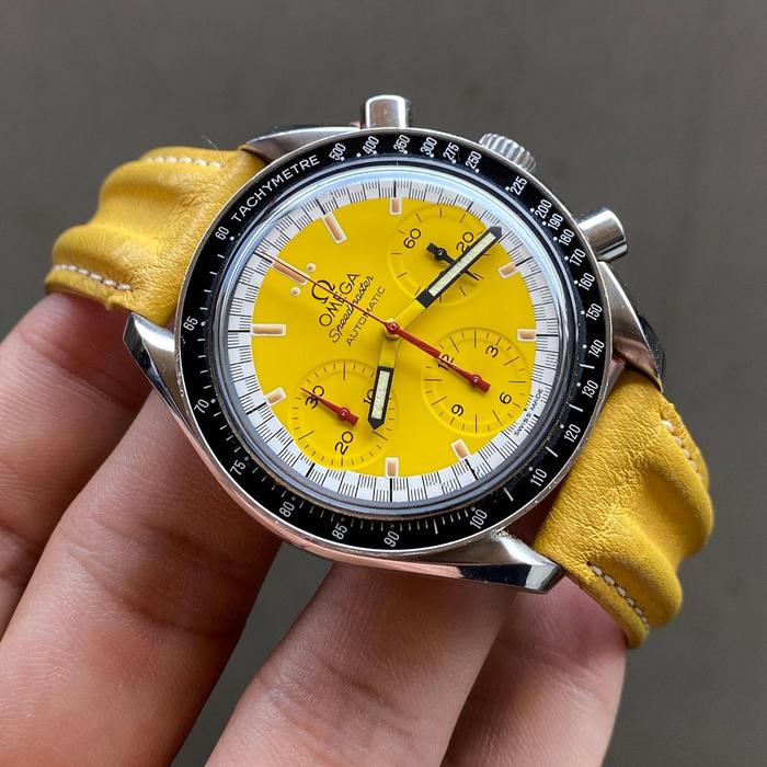 Omega Speedmaster Yellow Omega Speedmaster Yellow Dial Hotsell