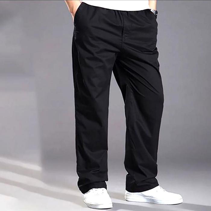 Gambar Celana Katun Pria Panjang Cino Karet Standar Jumbo Premium M-XXL - HITAM STRAIGH, M dari A U T H O R I T Y undefined Tokopedia