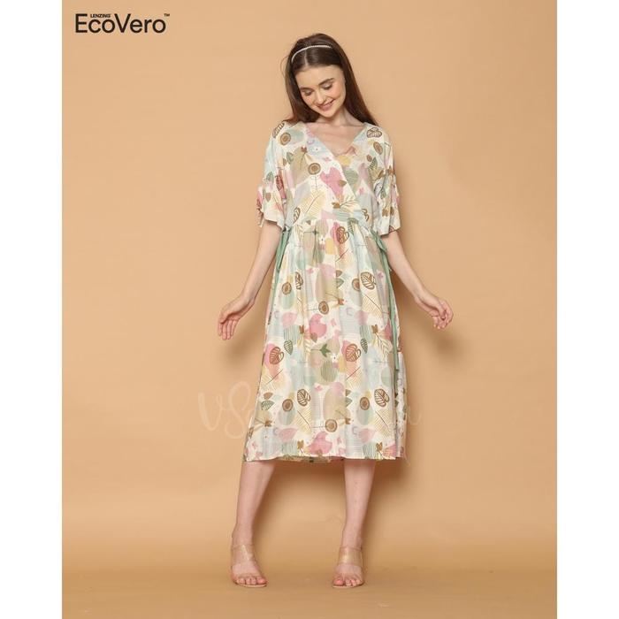 Gambar ASLI vSamantha - Dress Kimono Ecovero Misae Greentea - Greentea dari fanisahi undefined Tokopedia