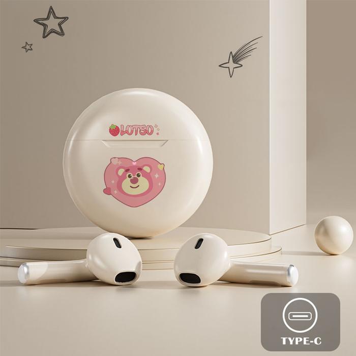 Gambar SUTU Headphone Kartun  TWS Headphone Bluetooth Nirkabel Kontrol Sentuh Headphone Olahraga Bass Stereo 9D Ori - Lotso② dari SUTU.ID undefined Tokopedia