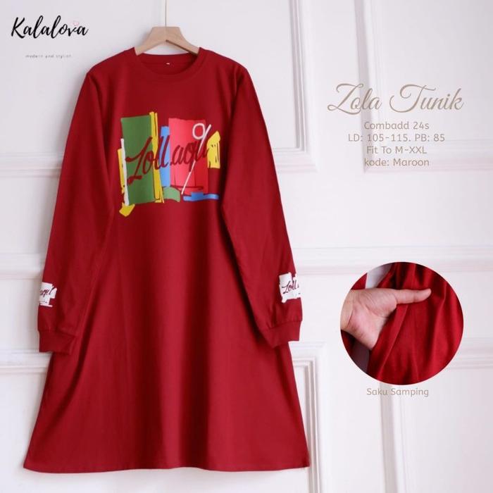 Gambar Tunik Wanita Jumbo Ld 130 Zola Bo Atasan Wanita Kaos Lengan Panjang Baju Oversize Polos Tunic Muslim Kaos Oversized Tshirt Kekinian Model Terbaru - MAROON, S dari Pusat Grosir Baju Muslim undefined Tokopedia