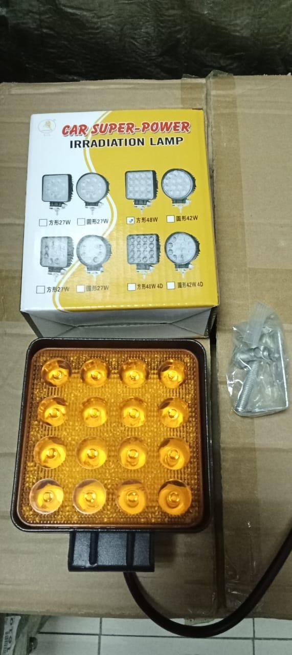 Jual Lampu Sorot EPISTAR Work Light Kuning 16 LED 48 Watt 12v 24v 30v ...