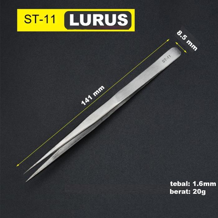 Gambar Pinset cabut bulu sarang walet Lurus - TW Lurus ST11 dari gusponsel undefined Tokopedia