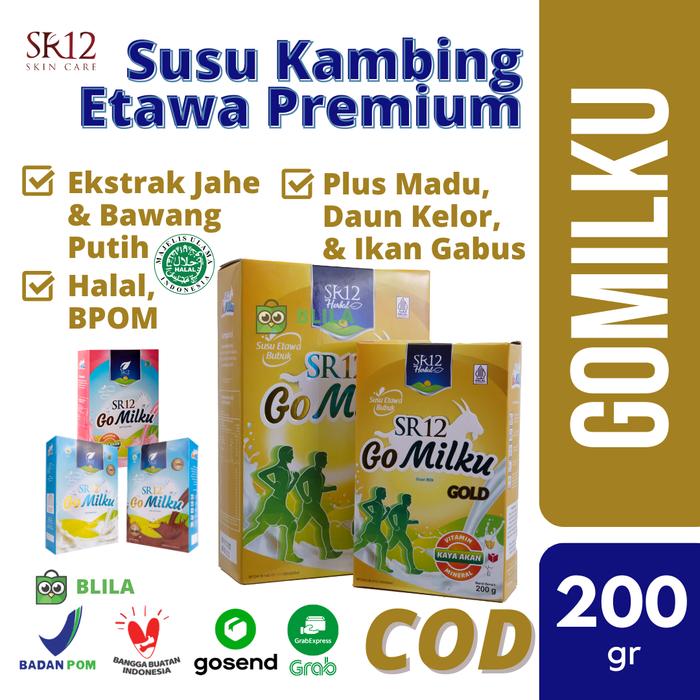 Gambar Go Milku SR12 Gold 200gr GoMilku Ori Susu Kambing Etawa Bubuk Original dari BLILA undefined Tokopedia