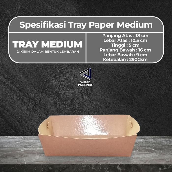 Gambar FOOD TRAY / PAPER KRAFT TRAY / OPEN TRAY / NAMPAN KERTAS ALL SIZE - MEDIUM dari WIradi Packindo undefined Tokopedia