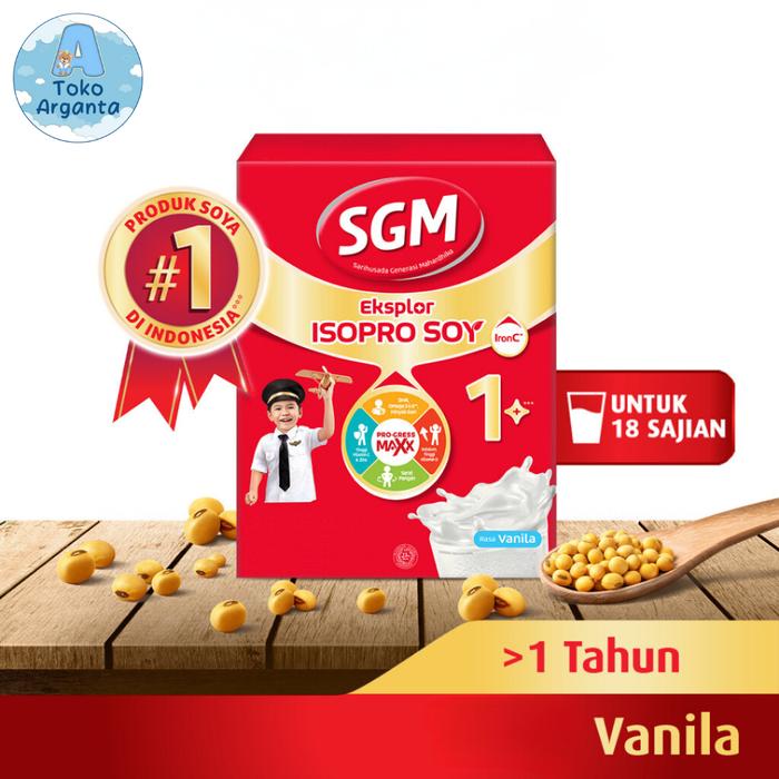 Gambar SGM Eksplor ISOPRO SOY 1+ Susu Pertumbuhan - Vanilla, 400 gr dari TokoArganta undefined Tokopedia