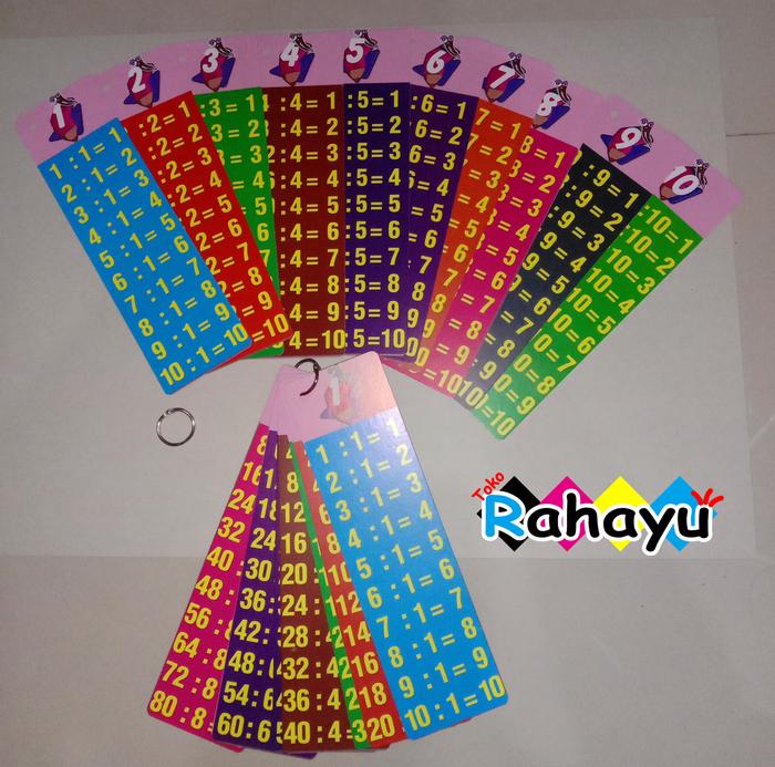 Gambar Flash Card Kartu Tabel Matematika perkalian pembagian tambah kurang - Pembagian dari Rahayu ATK undefined Tokopedia