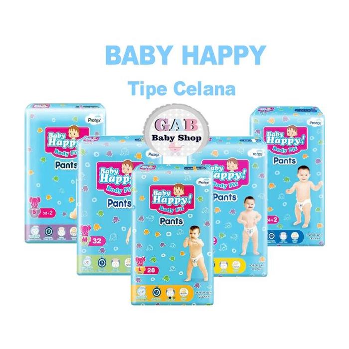 Gambar Baby Happy Pants S 38+2 / M 32 / L 28 / XL 26 / XXL 24 - Popok Bayi - ECER BHP M32 dari Shop Komang Agung87 undefined Tokopedia