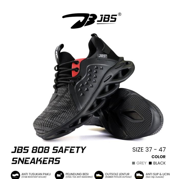 Gambar Sepatu Safety Sneakers JBS 808 Steel Toe Anti Tusukan - Abu-abu, 39 dari DELTA 86 undefined Tokopedia