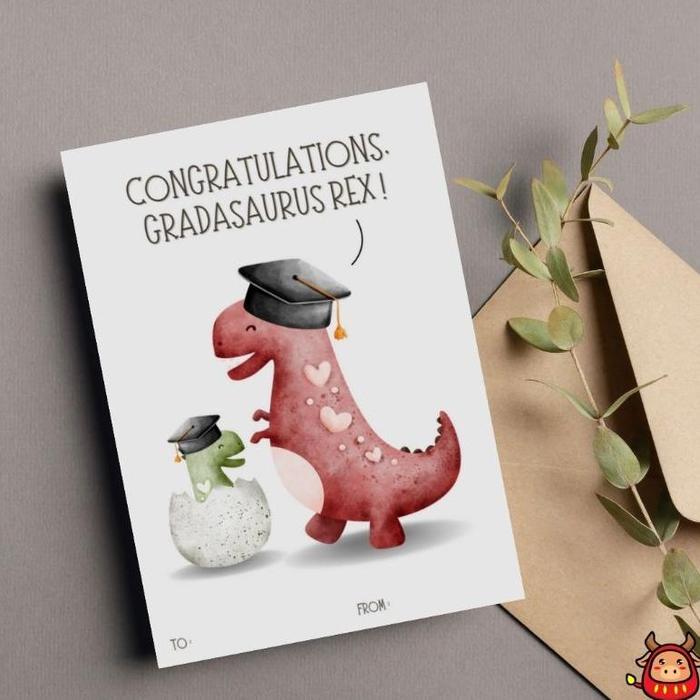 Gambar Kartu Ucapan Kelulusan Graduation Card Happy Graduation Card lucu unik - Trex, Kartu only dari MEGARINA undefined Tokopedia