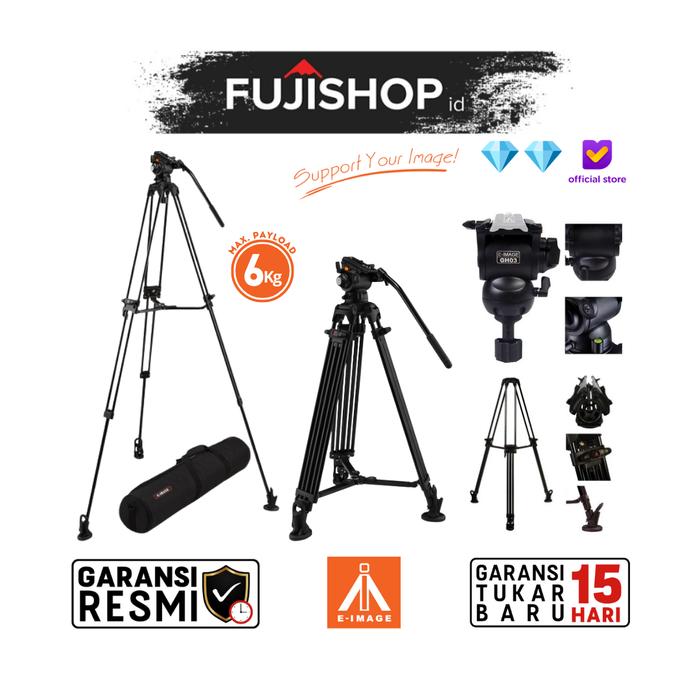 Gambar E-Image EG03A2 2-Stage Tripod with GH03 Head / EG-03A2 Video Tripod Kit dari FUJISHOPid undefined Tokopedia