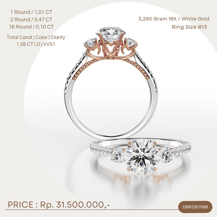Jual Cincin Berlian Lab Grown Diamond DBR2307088 Jakarta