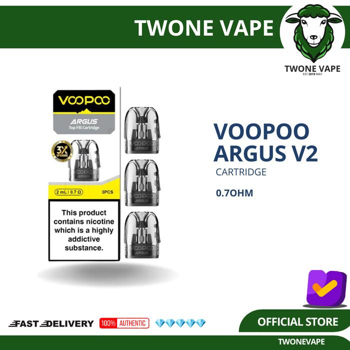 Gambar Cartridge Argus V2 Top Fill 3ML Pod Replacement / Catridge Voopoo Argus Pod - 0.7 OHM dari Twoneofficial undefined Tokopedia