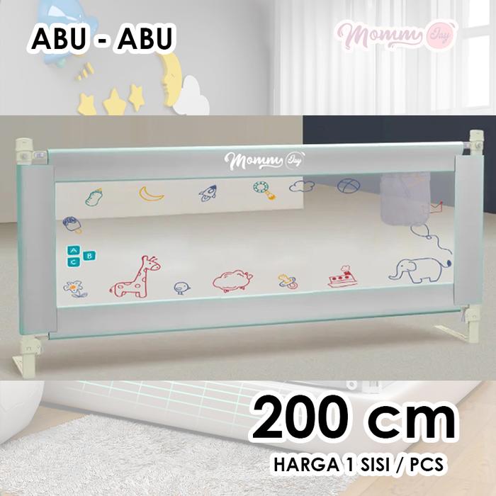 Gambar Bedrail Bedguard Fence Pembatas Pengaman Pagar Kasur Ranjang Baby Mommy Jay - C200-ABU dari SUPERMASSIVE INDONESIA undefined Tokopedia