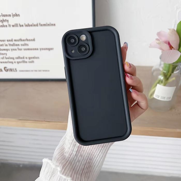 Gambar SoftCase Matte Rose Vivo Y65 Y66 Y67 Y90 Y91 Y91C Y91i Y93 Y93S Y95 Y1S Y93 MEDIATEK V5 V5S V5 LITE Case Casing Warna Permen - Hitam,  V5/V5S/V5 LITE dari Make888 undefined Tokopedia