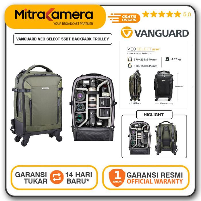 Gambar Vanguard Veo Select 55BT Backpack Trolley Bag - green dari Mitrakamera undefined Tokopedia